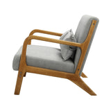 NNEED Armchair 2 Seater Sofa Fabric Grey Pillows