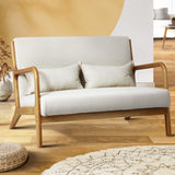 NNEED Armchair Couch Pillows 2 Seater Fabric Beige