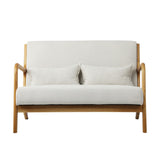 NNEED Armchair Couch Pillows 2 Seater Fabric Beige