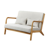 NNEED Armchair Couch Pillows 2 Seater Fabric Beige