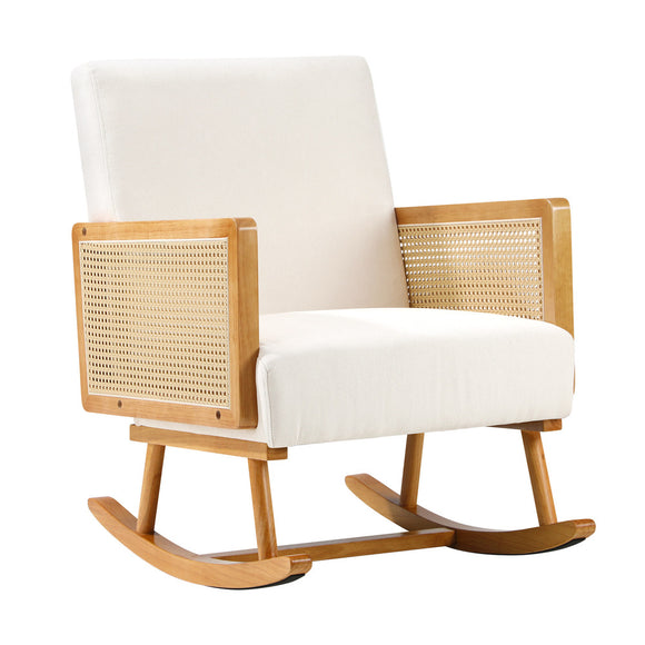NNEED Rocking Chair PE Rattan Beige