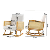 NNEED Rocking Chair PE Rattan Beige
