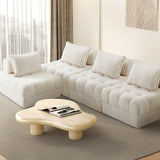 NNEED 4 Seater Boucle Modular Sofa Lounge Chair Armless White