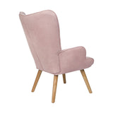 NNEED Armchair Set Ottoman Fabric Sofa Chairs Pink
