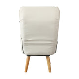 NNEED Armchair wit Stool 360° Swivel Seat Beige