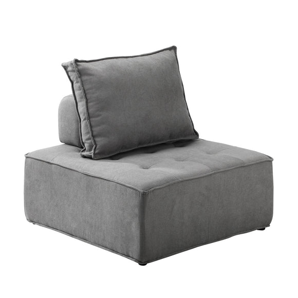 NNEED Armless Sofa with Adjustable Back Modular Grey