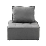 NNEED Armless Sofa with Adjustable Back Modular Grey