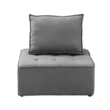 NNEED 2PCS Modular Armless Sofa Linen Grey