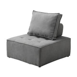 NNEED 2PCS Modular Armless Sofa Linen Grey