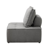 NNEED 2PCS Modular Armless Sofa Linen Grey