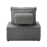 NNEED 2PCS Modular Armless Sofa Linen Grey
