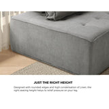 NNEED 2PCS Modular Armless Sofa Linen Grey