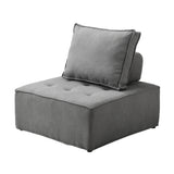 NNEED 3PCS Modular Armless Sofa Linen Grey