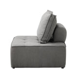 NNEED 4PCS Modular Armless Sofa Linen Grey