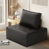 NNEED Pu Leather Sofa Couch Black