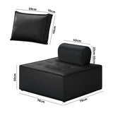 NNEED Pu Leather Sofa Couch Black