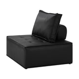 NNEED 2pcs Pu Leather Sofa Couch Black