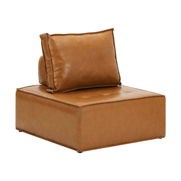 NNEED Pu Leather Sofa Couch Brown