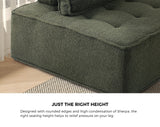 NNEED 1PC Modular Sofa Lounge Chair Armless Sherpa Green