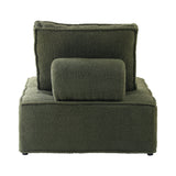 NNEED 2PCS Modular Sofa Lounge Chair Armless Sherpa Green