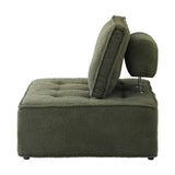 NNEED 3PCS Modular Sofa Lounge Chair Armless Sherpa Green