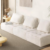 NNEED 3PCS Modular Armless Sofa Sherpa White