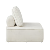 NNEED 3PCS Modular Armless Sofa Sherpa White