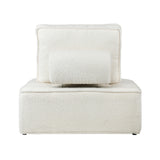 NNEED 3PCS Modular Armless Sofa Sherpa White