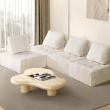 NNEED 4PCS Modular Armless Sofa Sherpa White
