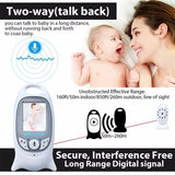 Portable Baby Monitor With 2.0 Lcd Screen Two-Way Talk Night Vision-1915196609801621506