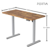 NNEMB Sit To Stand Up Standing Desk, 140x70cm, 72-118cm Electric Height Adjustable, 40kg Rated, Oak Style/Silver Frame