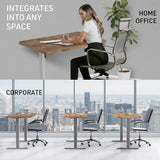 NNEMB Sit To Stand Up Standing Desk, 140x70cm, 72-118cm Electric Height Adjustable, 40kg Rated, Oak Style/Silver Frame