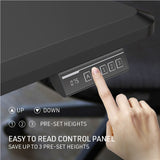 NNEMB Sit To Stand Up Standing Desk, 150x75cm, 72-118cm Electric Height Adjustable, 50kg Rated, Black/Silver Frame