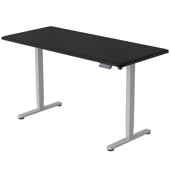NNEMB Sit To Stand Up Standing Desk, 150x75cm, 72-118cm Electric Height Adjustable, 50kg Rated, Black/Silver Frame
