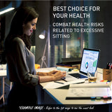 NNEMB Sit To Stand Up Standing Desk, 150x75cm, 72-118cm Electric Height Adjustable, 50kg Rated, Black/Silver Frame