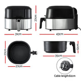 NNEDSZ Devanti 5.5L Air Fryer & Grill LCD Fryers 1500W