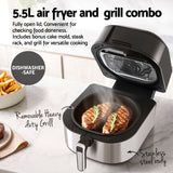 NNEDSZ Devanti 5.5L Air Fryer & Grill LCD Fryers 1500W