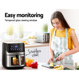 NNEDSZ Devanti Air Fryer 6.5L LCD Fryers Clear Window