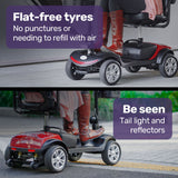 NNEMB -Mid-Sized Foldable Electric Motorised Mobility Scooter - Red