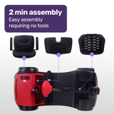 NNEMB -Mid-Sized Foldable Electric Motorised Mobility Scooter - Red