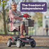 NNEMB -Mid-Sized Foldable Electric Motorised Mobility Scooter - Red