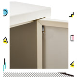 NNEDSZ Artiss Buffet Sideboard Metal Cabinet - BASE White