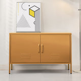 NNEDSZ Artiss Buffet Sideboard Metal Cabinet - BASE Yellow