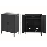 NNEDSZ Artiss Buffet Sideboard Metal Cabinet - SWEETHEART Charcoal