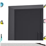 NNEDSZ Artiss Buffet Sideboard Metal Cabinet - SWEETHEART Charcoal