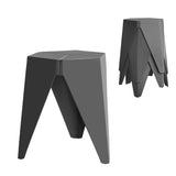 NNEDSZ Artiss 4PC Puzzle Stool Bar Stools Stackable Grey