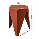 NNEDSZ Artiss 4PC Puzzle Stool Bar Stools Stackable Red