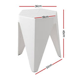 NNEDSZ Artiss 4PC Puzzle Stool Bar Stools Stackable White