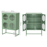 NNEDSZ ArtissIn Buffet Sideboard Metal Cabinet - ELLA Green