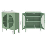 NNEDSZ ArtissIn Buffet Sideboard Metal Cabinet - ELSA Green